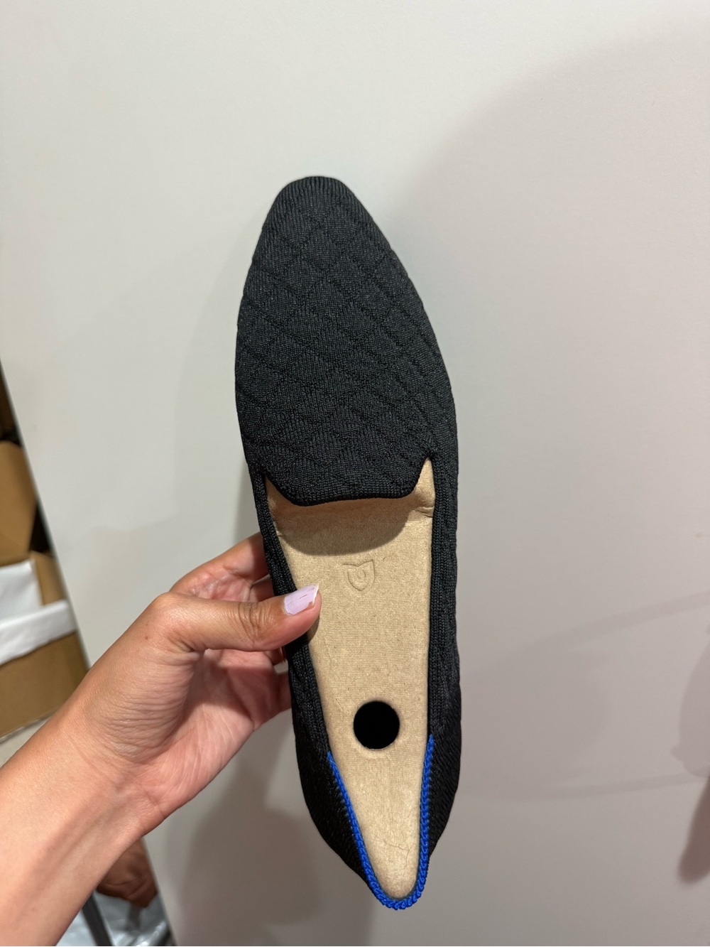 Rothy’s Women’s Black Quilted Slip-On Flats size 8.5 new in box